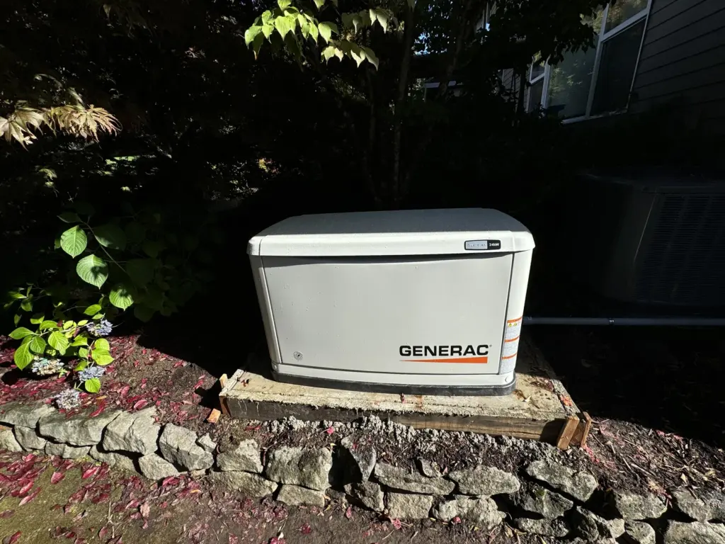 Generac Guardian standby generator at a home in Northwest Portland